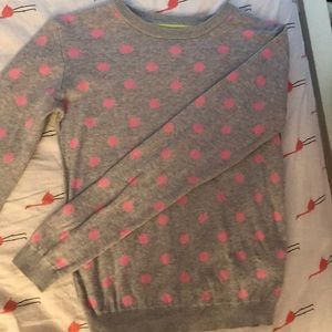 girls pink polka dot sweater